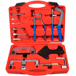 Questo set completo di strumenti per la fasatura di oltre venti strumenti consente di eseguire la corretta fasatura del motor ...