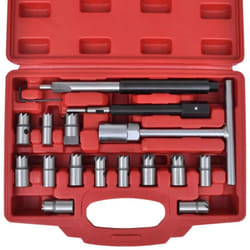 Helloshop26 - Set coltelli sedile, kit smerigliatrice, sedile iniettore diesel, set di attrezzi motore da 17 pezzi