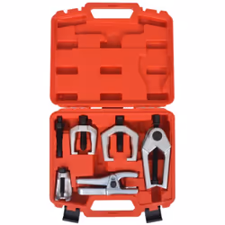 Questo set di strumenti semplifica la rimozione dei tipi più diffusi di bracci, tiranti e giunti sferici. Il separatore di gi ...