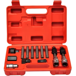 Questo kit di attrezzi specifico per l'alternatore presenta punte speciali per l'installazione della puleggia motrice. La pul ...