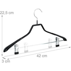 Helloshop26 - Set di 10 grucce nere antiscivolo per abiti