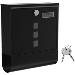 Helloshop26 - Cassetta postale da parete con serratura con coperchio finestrelle di visualizzazione nome posizione rotolo per giornali facile da