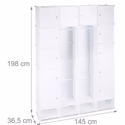 Mobile modulare a cubo Dimensioni in 6x4 AxLxP: 198 x 145 x 36,5 cm Cubo quadrato 35 x 35 x 35 cm (AxLxP) Mobile AxLxP: 141 x ...