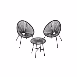Immergiti nel comfort: con un design ergonomico, sedili ampi e corde in poliestere resistenti, questo set di sedie ti offre i ...