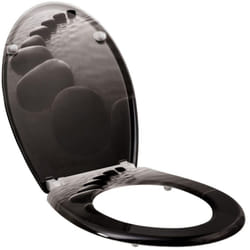 Helloshop26 - Sedile wc da bagno stampato in pietra bianca