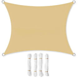 Helloshop26 - Vela ombreggiante 3 x 4 m idrorepellente 93% protezione uv poliestere antistrappo resistente alle intemperie per terrazza giardino
