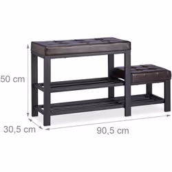 Scarpiera con seduta Stivaggio per scarpe nel corridoio, soggiorno o camera da letto Design elegante che si integra perfettam ...