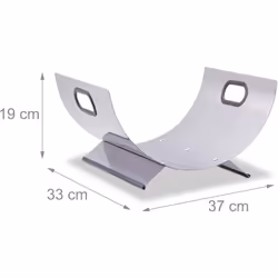 Cesto porta legna per interni Ideale per legna da ardere o bricchetti Pratiche maniglie per il trasporto Design elegante e se ...