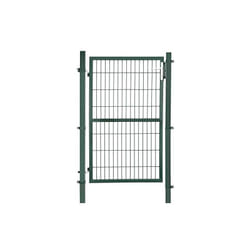 Cancello da giardino robusto e durevole in acciaio zincato con serratura e chiave verde 150 x 106 cm