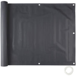 Helloshop26 - Schermo privacy Pellicola frangivento Recinzione anti-peer Schermo in pvc per balcone Nero 90 cm