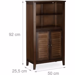 Mobile da bagno in bambù • Dimensioni AxLxP: 92 x 50 x 25,5 cm • Carico massimo del ripiano superiore: 50 kg • Carico massimo ...