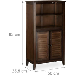 Mobile contenitore da bagno a libera installazione 92 cm bambù marrone
