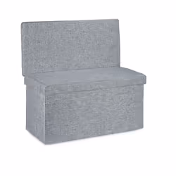 Dettagli della panca portabiancheria pieghevole con schienale • Dimensioni A x L x P: 73 x 76 x 38 cm (schienale aperto) • Di ...