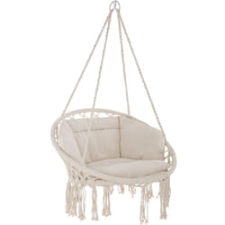 Elisa poltrona sospesa amaca mobili da giardino diametro 80 cm beige