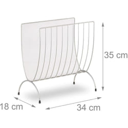 Helloshop26 - Portariviste in rete metallica, portariviste selezionatore in rete intrecciata grigia