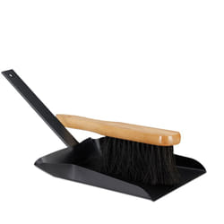 Helloshop26 - Caminetto per cenere pala e spazzola in acciaio forno stufa camino 37 cm nero
