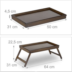 Helloshop26 - Mensola da letto in bambù 50 cm in legno marrone
