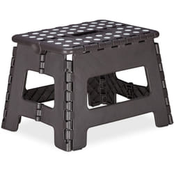 Sgabello pieghevole trasportabile m 120 kg nero