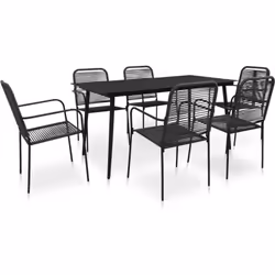 Il nostro set di mobili per sala da pranzo da 7 pezzi dal design elegante e dalle linee pulite sarà un'ottima scelta per il t ...