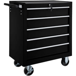 Carrello da officina 5 cassetti neri
