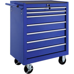 Carrello da officina 7 cassetti blu