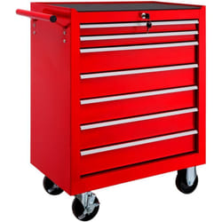Carrello da officina 7 cassetti rossi
