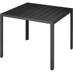 Tavolo da giardino moderno quadrato in alluminio 90 x 90 cm nero