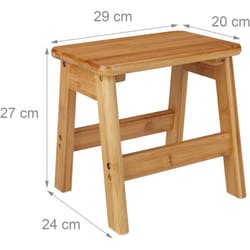 Sgabello poggiapiedi consolle in legno di bambù