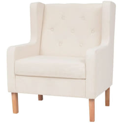 Poltrona poltrona lounge design club divano soggiorno tessuto bianco crema