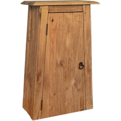 Credenza credenza consolle mobile contenitore laterale per bagno massello di pino riciclato 70 cm marrone