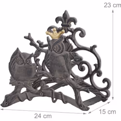 Porta tubo Gufi in ghisa • Dimensioni AxLxP: 23 x 24 x 15 cm • Peso: ca. 1,5 kg • Spazio per il tubo: ca. 13,5 cm • Materiale ...