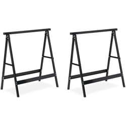 Set di due cavalletti in acciaio 100 kg neri