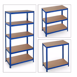 Contenuto 1x ripiano portaoggetti 8x coprigambe Ripiano blu per carichi pesanti Dimensioni AxLxP: ca. 180 x 90 x 45 cm Carico ...