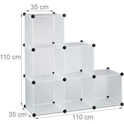 Scaffale per scale Libreria divisoria bianca a 6 scomparti