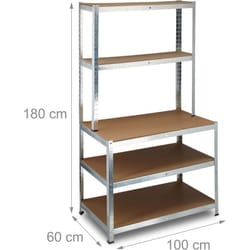 Scaffale per carichi pesanti stabilito 900 kg