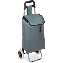 Helloshop26 - Carrello spesa pieghevole con borsa rimovibile Carrello spesa da 28 litri su ruote grigie