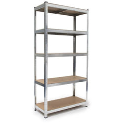 Helloshop26 - Ripiano portaoggetti resistente 179 cm in acciaio zincato argento