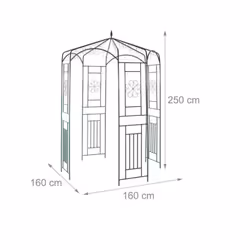 Traliccio decorativo per il giardino Ideale per creare una zona d'ombra o uno spazio accogliente Traliccio per rose, clematid ...