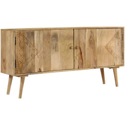 Credenza buffet consolle mobile contenitore in legno massello di mango 120 cm