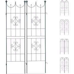 Proprietà Set: griglia con ornamenti decorativi in set da 2 - Dimensioni per griglia AxLxP: ca. 180 x 50 x 1,5 cm Design: il ...