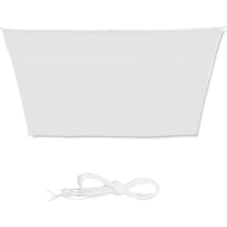 Vela ombreggiante a trapezio 3 x 5,5 x 4 m bianca