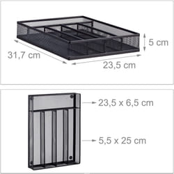 Portaposate portaposate, vassoio in rete di acciaio metallico nero