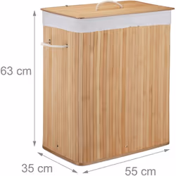 Caratteristiche Cesto per la biancheria pieghevole: cesto rettangolare con una capacità di 95 L - AxLxP: ca. 63x55x35 cm Prat ...