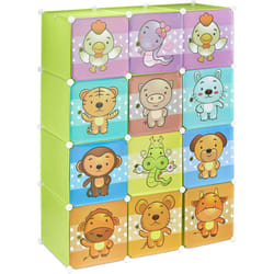Helloshop26 - Scaffale per bambini, armadietto modulare in plastica, armadio per animali, verde