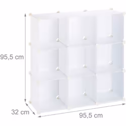 Contenuto Sistema di scaffali (33 pannelli, 34 connettori) Manuale di costruzione come esempio Martello di legno Sistema di s ...
