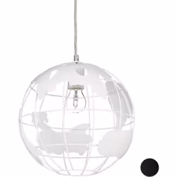 Dettagli sulla sospensione del globo Globo terrestre alto 31 cm Diametro del globo: 30 cm circa. Sospensione: diametro 10 cm ...