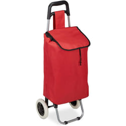 Helloshop26 - Carrello spesa pieghevole con borsa rimovibile Carrello spesa da 28 litri con ruote rosse