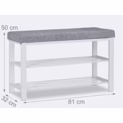Scarpiera con comoda imbottitura Ideale per l'ingresso, la camera da letto o il soggiorno Design elegante che si adatta a qua ...