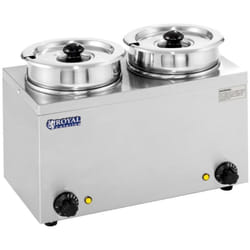 Distributore di zuppe - 2 x 2,75 litri - 300 watt in acciaio inossidabile