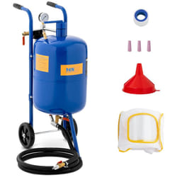 Sabbiatrice mobile 40 litri 8,6 barre ruote integrate